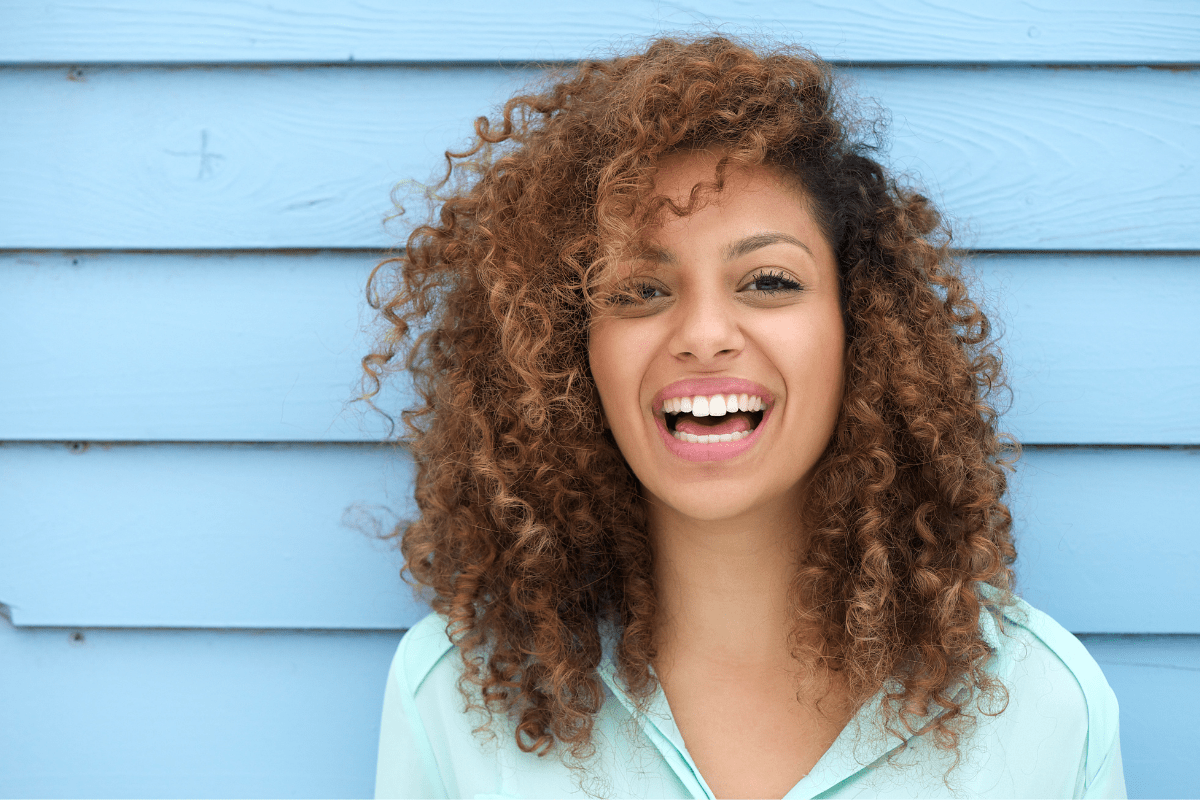 woman laughing